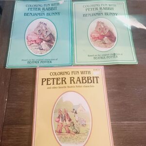 Vintage 1993 Beatrix Potter Peter Rabbit Lot of 3 Coloring Books